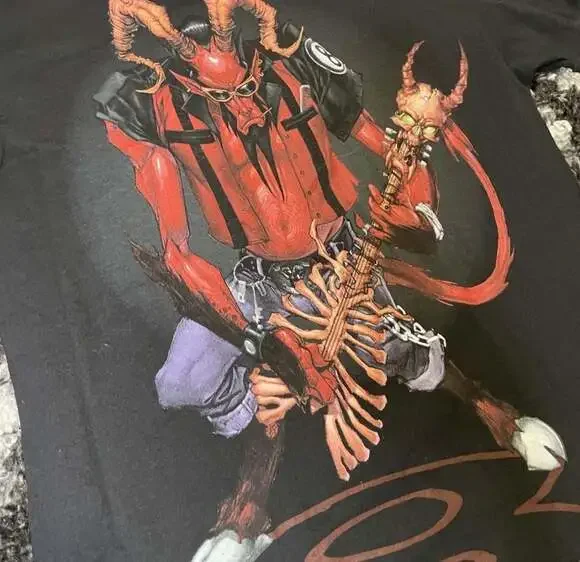 Vintage 2007 Guitar Hero III Legends of Rock Lou the Devil T-Shirt - Picture 2 of 5